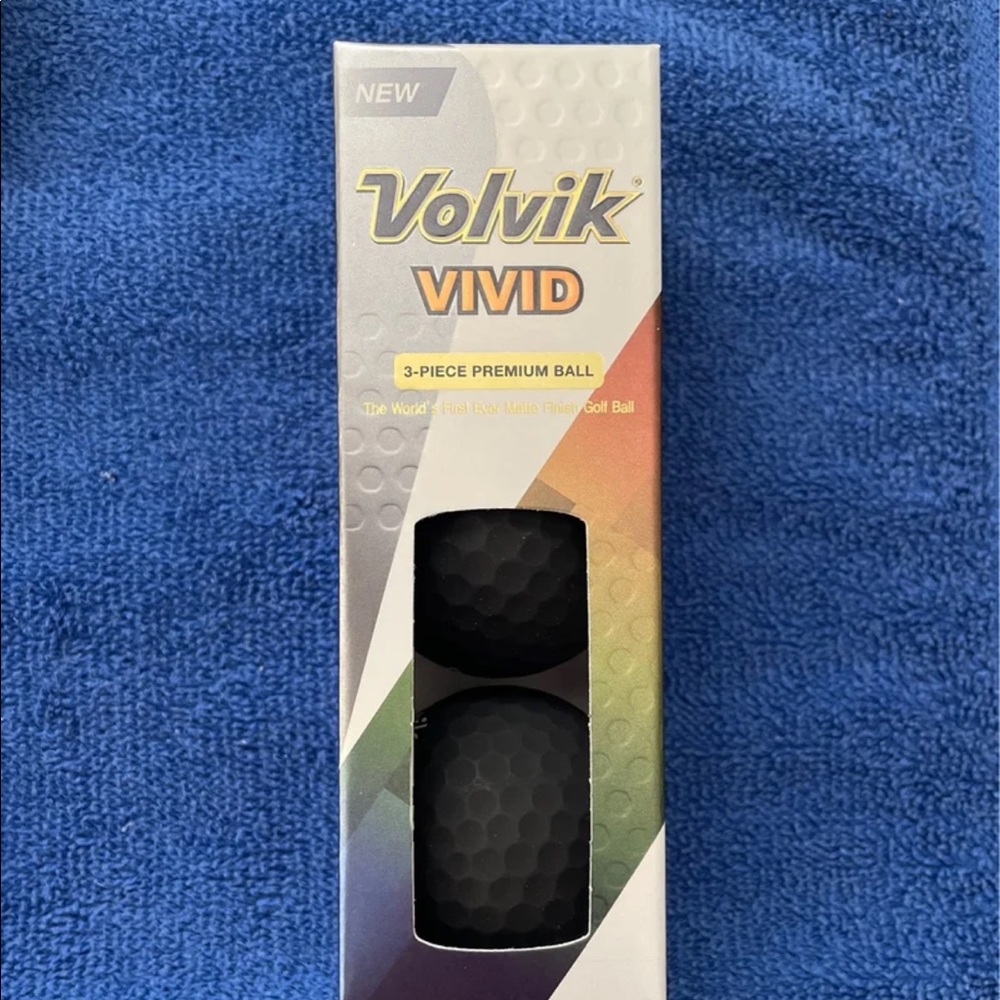 Extremely Rare Sleeve of Volvik Matte Black Golf Balls New not made anymore
